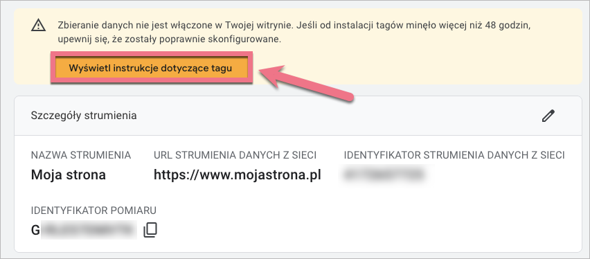 Wyświetlanie instrukcji dotyczących tagu