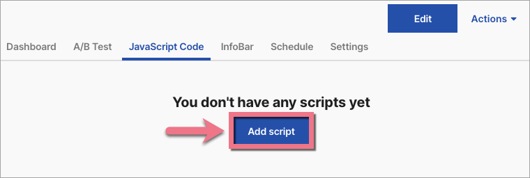 Adding script to Landingi