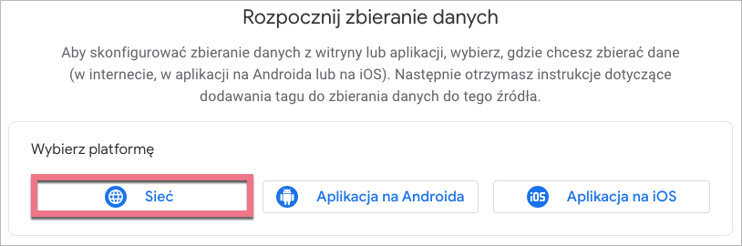 Rozpoczęcie zbierania danych w GA4