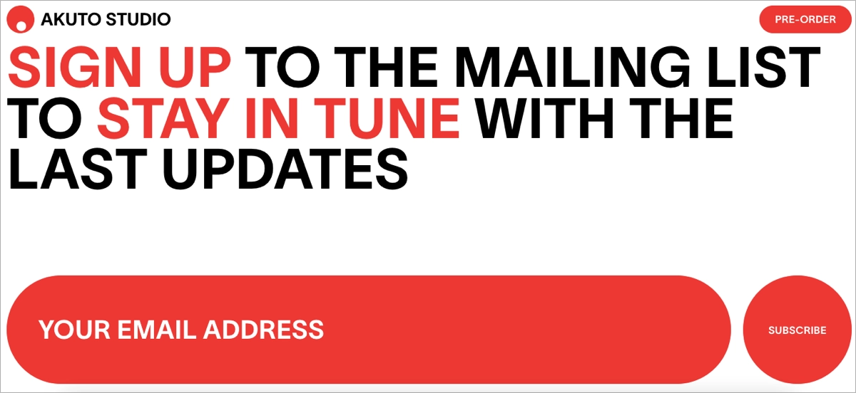 landing page message intuitive layout example