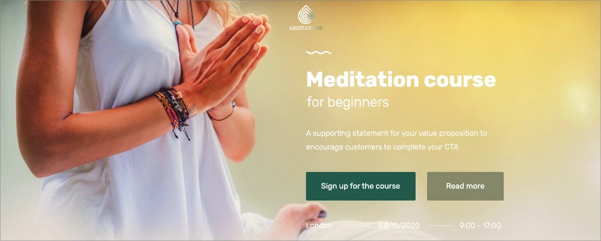 Example of landing page benefits: Building Brand Identity