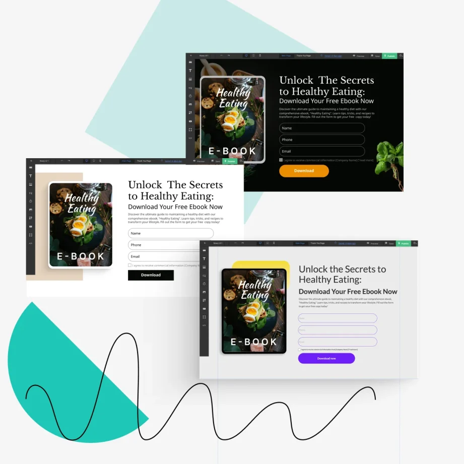 Composer sections by Landingi