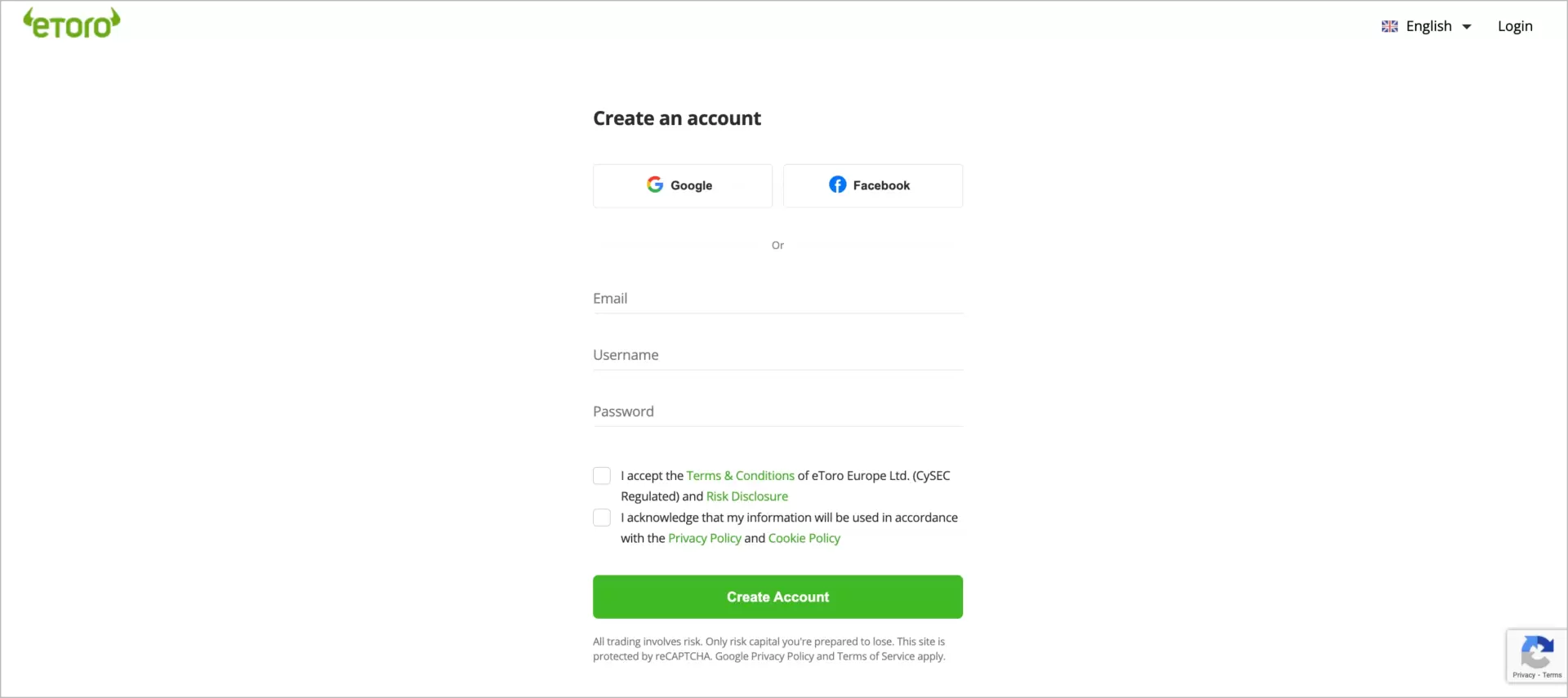 signup page perfect for mobile device
