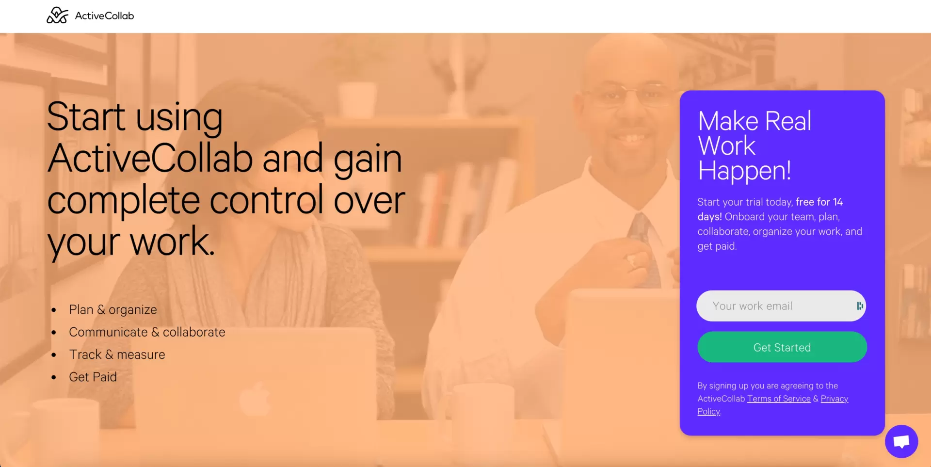 great landing page for signing in