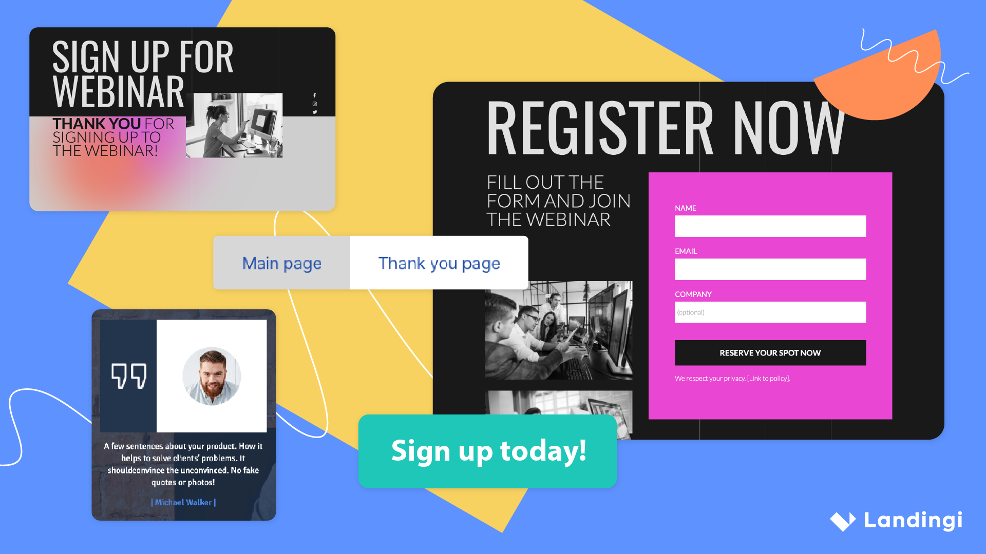 Successful landing page elements